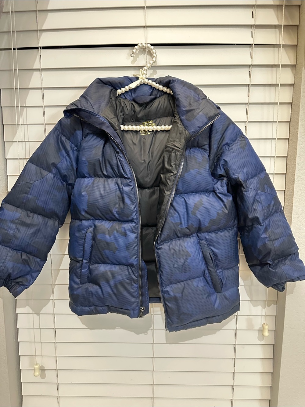 Polo by Ralph Lauren Navy Camouflage Puffer Jacket